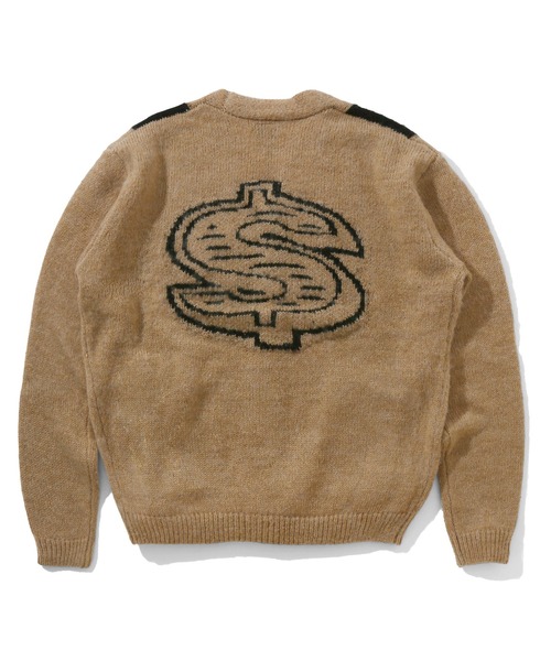 BILLIONAIRE BOYS CLUB(ビリオネア・ボーイズ・クラブ)の「STRIPE KNIT CARDIGAN WITH BADGE(カーディガン/ボレロ・メンズ・ベージュ/ミント/ネイビー・MEDIUM/X-LARGE/LARGE)」の5枚目の写真