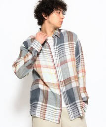 TOMMY HILFIGER | ピグメントダイリネンチェックシャツ(シャツ/ブラウス)