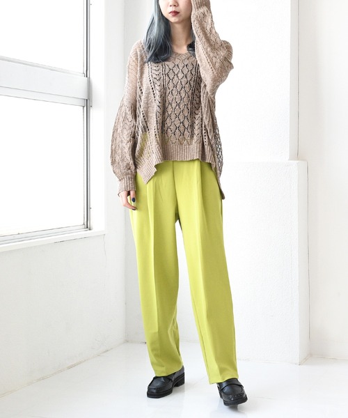 sango（sango）の「ニットVネックプルオーバー（ニット/セーター・レディース・ブラウン/オレンジ/アイボリー・FREE）」の18枚目の写真