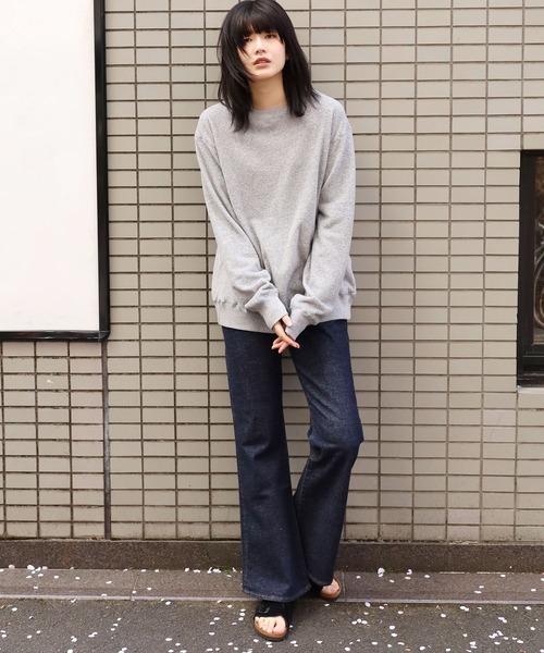 ROOPTOKYO(ループトウキョウ)の「mocT/モクティ PILE LOOPWHEEL CREWNECK SWEAT パイル地スウェット(スウェット・メンズ・ホワイト/グレー・M/L/XL)」の2枚目の写真