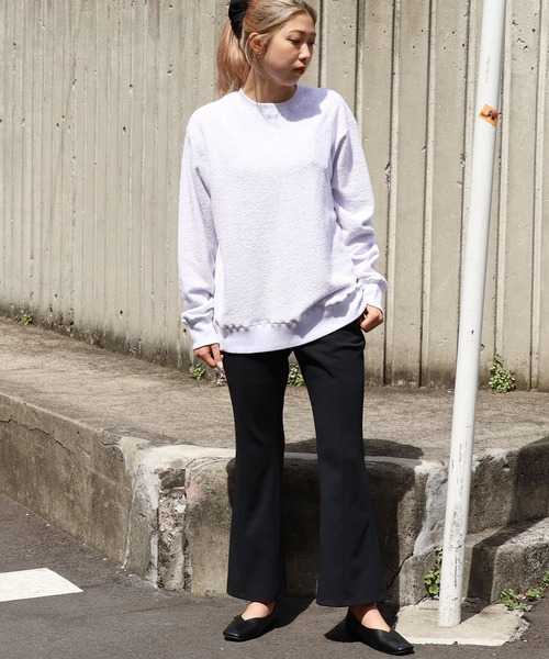 ROOPTOKYO(ループトウキョウ)の「mocT/モクティ PILE LOOPWHEEL CREWNECK SWEAT パイル地スウェット(スウェット・メンズ・ホワイト/グレー・M/L/XL)」の15枚目の写真