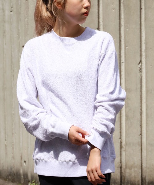 ROOPTOKYO(ループトウキョウ)の「mocT/モクティ PILE LOOPWHEEL CREWNECK SWEAT パイル地スウェット(スウェット・メンズ・ホワイト/グレー・M/L/XL)」の13枚目の写真
