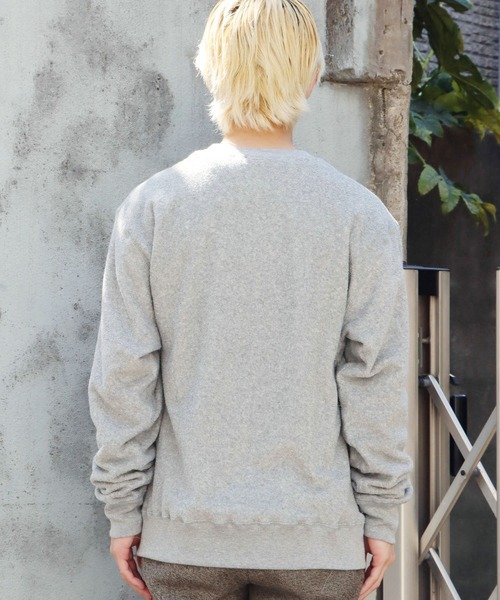 ROOPTOKYO(ループトウキョウ)の「mocT/モクティ PILE LOOPWHEEL CREWNECK SWEAT パイル地スウェット(スウェット・メンズ・ホワイト/グレー・M/L/XL)」の4枚目の写真