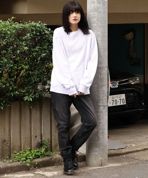 ROOPTOKYO(ループトウキョウ)の「mocT/モクティ PILE LOOPWHEEL CREWNECK SWEAT パイル地スウェット(スウェット・メンズ・ホワイト/グレー・M/L/XL)」の22枚目の写真
