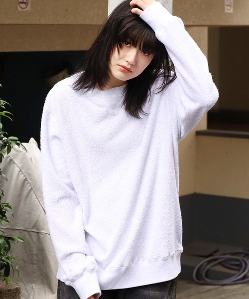ROOPTOKYO(ループトウキョウ)の「mocT/モクティ PILE LOOPWHEEL CREWNECK SWEAT パイル地スウェット(スウェット・メンズ・ホワイト/グレー・M/L/XL)」の17枚目の写真