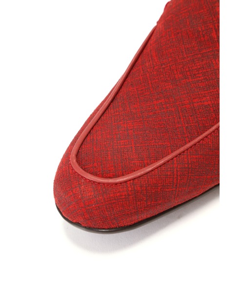 HIGH STREET（ハイストリート）の「HIGH STREET∴チェック柄スリッポン（スリッポン・メンズ・レッド・M）」の4枚目の写真