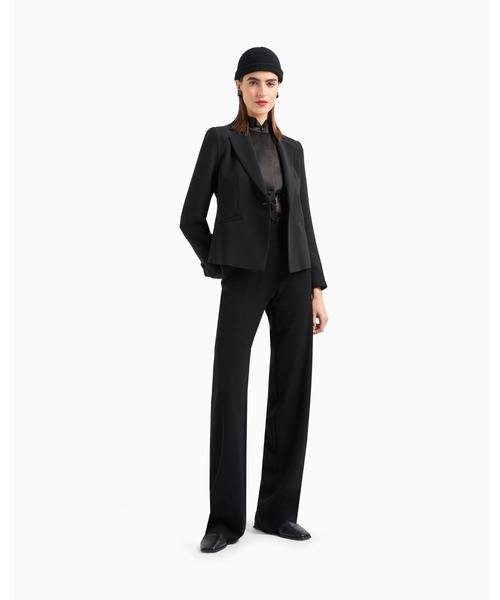 EMPORIO ARMANI(エンポリオアルマーニ)の「【エンポリオ アルマーニ】パラッツォパンツ テクノキャディ製(その他パンツ・レディース・ブラック・40/38/36)」の2枚目の写真