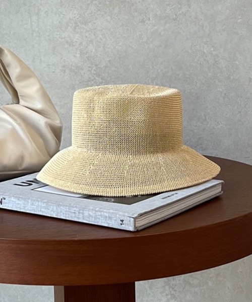 DouDou（ドゥドゥ）の「ペーパーサーモバケットハット（ハット・レディース・ブラック/ベージュ・FREE）」の16枚目の写真