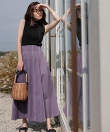 新品✨anuans アニュアンス　ハイウエストタックフレアスカート　レッド S 65526040b_b_05_215.jpg