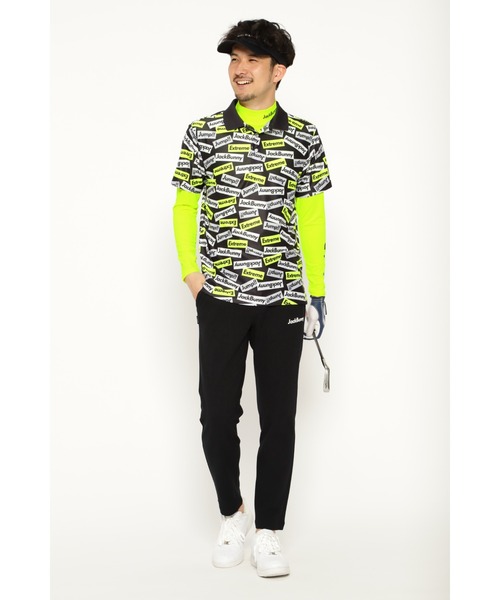 JACK BUNNY ジャックバニー 裏メッシュパンツ カモフラ 迷彩 総柄 カーキ系 4 ゴルフウェア メンズ ジャックバニー Jack Bunny!! キルティング・裏フリースパンツ4