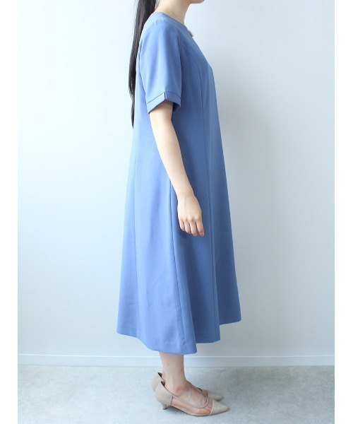 fleur by mint breeze(フルールバイミントブリーズ)の「【M~5L 大きいサイズ】Vネック Aライン ワンピース(ワンピース・レディース・ネイビー/ブルー・LL/3L/4L/5L/M/L)」の11枚目の写真