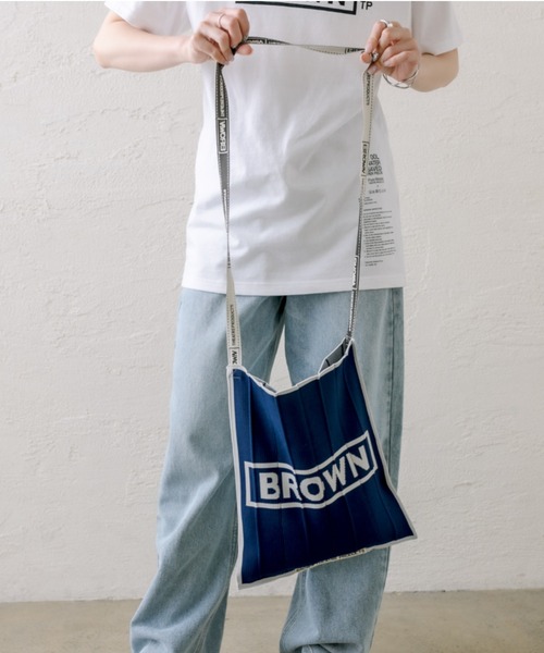 THEATRE PRODUCTS（シアタープロダクツ）の「【THEATRE PRODUCTS】KNIT SHOULDER BAG（ショルダーバッグ・レディース・ネイビー/グレー・FREE）」の4枚目の写真