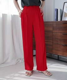 【S/M/Lサイズ展開】ハイウエストセンタープレスカラースラックス