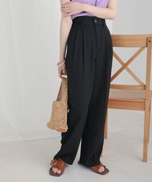 【S/M/Lサイズ展開】ハイウエストセンタープレスカラースラックス