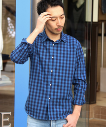 EDIFICE | ◇インディゴモチーフショートレギュラーシャツ(シャツ/ブラウス)