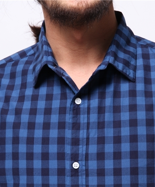 EDIFICE（エディフィス）の「◇インディゴモチーフショートレギュラーシャツ（シャツ/ブラウス・メンズ・ブルー系その他/ブルー/ネイビー・44/48/46/50）」の14枚目の写真