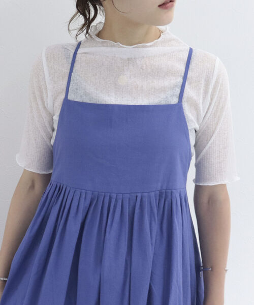 fredy emue（フレディエミュ）の「シアー半袖プルオーバーカットソー（Tシャツ/カットソー・レディース・ブラック/オフホワイト/ミント/サーモンピンク・38）」の18枚目の写真