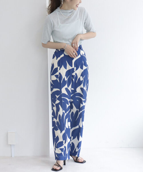 fredy emue（フレディエミュ）の「シアー半袖プルオーバーカットソー（Tシャツ/カットソー・レディース・ブラック/オフホワイト/ミント/サーモンピンク・38）」の5枚目の写真