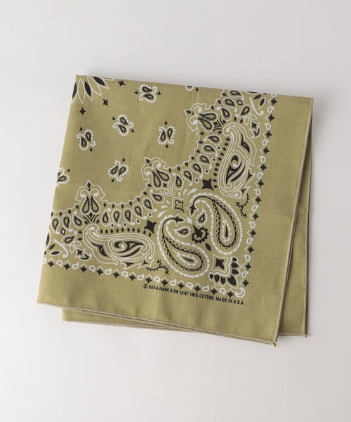 HAV-A-HANK(ハバハンク )の「<HAV-A-HANK>BANDANNA バンダナ(バンダナ/スカーフ・メンズ・ベージュ/レッド/ロイヤルブルー/イエロー/ライトグレー/ブラック/ダークグリーン/ネイビー/ターコイズブルー/ワインレッド/ライム/ダークブラウン/ピンク・FREE)」の5枚目の写真