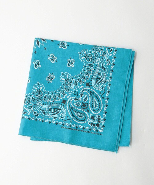 HAV-A-HANK(ハバハンク )の「<HAV-A-HANK>BANDANNA バンダナ(バンダナ/スカーフ・メンズ・ベージュ/レッド/ロイヤルブルー/イエロー/ライトグレー/ブラック/ダークグリーン/ネイビー/ターコイズブルー/ワインレッド/ライム/ダークブラウン/ピンク・FREE)」の9枚目の写真