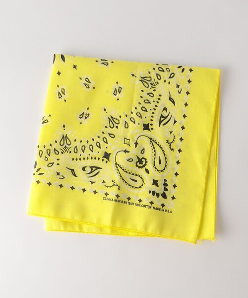 HAV-A-HANK(ハバハンク )の「<HAV-A-HANK>BANDANNA バンダナ(バンダナ/スカーフ・メンズ・ベージュ/レッド/ロイヤルブルー/イエロー/ライトグレー/ブラック/ダークグリーン/ネイビー/ターコイズブルー/ワインレッド/ライム/ダークブラウン/ピンク・FREE)」の11枚目の写真