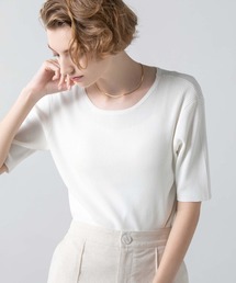 ハーフスリーブリブニット