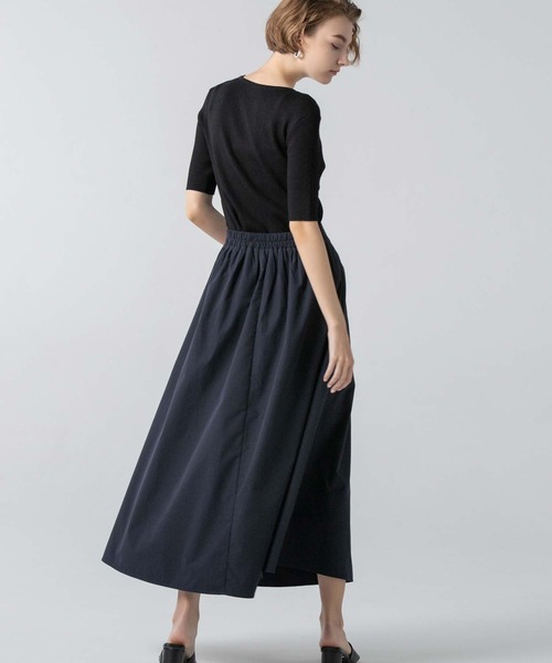 CEDNIE（セドニー）の「ハーフスリーブリブニット（ニット/セーター・レディース・ホワイト/ブラック・M）」の10枚目の写真