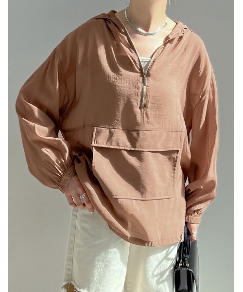 Re:EDIT（リエディ）の「シアードロスト長袖アノラックパーカー（その他トップス・レディース・ホワイト/モカ/ブラック/グレイッシュベージュ・LARGE/MEDIUM）」の3枚目の写真