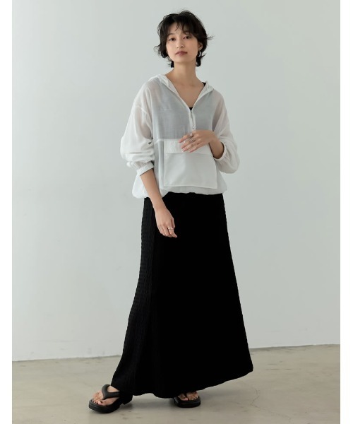 Re:EDIT（リエディ）の「シアードロスト長袖アノラックパーカー（その他トップス・レディース・ホワイト/モカ/ブラック/グレイッシュベージュ・LARGE/MEDIUM）」の19枚目の写真