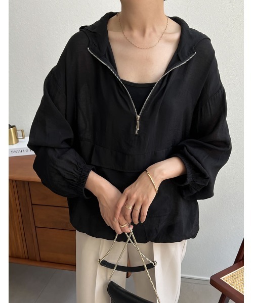 Re:EDIT（リエディ）の「シアードロスト長袖アノラックパーカー（その他トップス・レディース・ホワイト/モカ/ブラック/グレイッシュベージュ・LARGE/MEDIUM）」の14枚目の写真