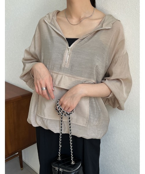 Re:EDIT（リエディ）の「シアードロスト長袖アノラックパーカー（その他トップス・レディース・ホワイト/モカ/ブラック/グレイッシュベージュ・LARGE/MEDIUM）」の16枚目の写真