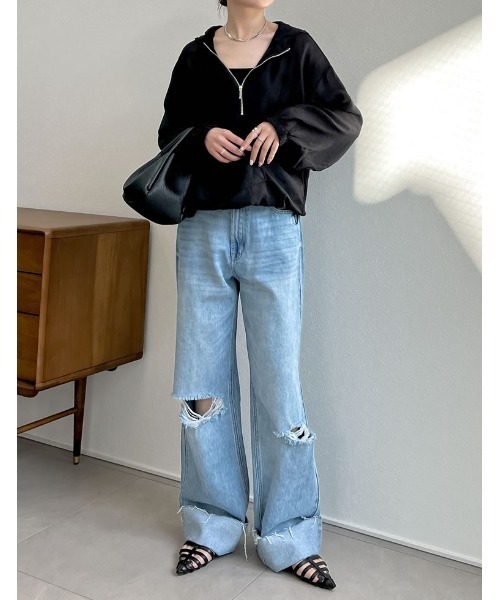 Re:EDIT（リエディ）の「シアードロスト長袖アノラックパーカー（その他トップス・レディース・ホワイト/モカ/ブラック/グレイッシュベージュ・LARGE/MEDIUM）」の13枚目の写真