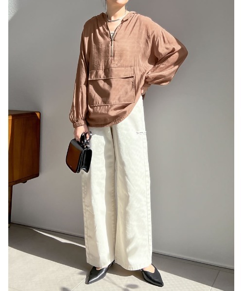 Re:EDIT（リエディ）の「シアードロスト長袖アノラックパーカー（その他トップス・レディース・ホワイト/モカ/ブラック/グレイッシュベージュ・LARGE/MEDIUM）」の12枚目の写真