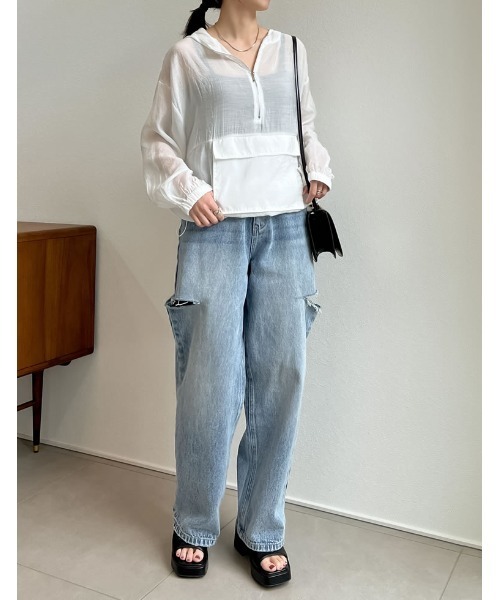 Re:EDIT（リエディ）の「シアードロスト長袖アノラックパーカー（その他トップス・レディース・ホワイト/モカ/ブラック/グレイッシュベージュ・LARGE/MEDIUM）」の7枚目の写真