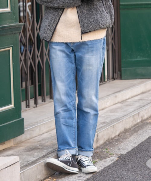 NAVY(ネイビー)の「毎日はきたくなるデニム「マイデニ」REGULAR STRAIGHT DENIM(デニムパンツ・メンズ・ワンウォッシュ/ブルー系1/ブラック/ブルー系3/ブラック系1/ブルー系2・32inch/36inch/28inch/31inch/29inch/33inch/30inch/34inch/27inch)」の4枚目の写真