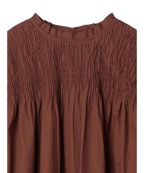 CRAFT STANDARD BOUTIQUE(クラフトスタンダードブティック)の「ハイネックシャーリングワンピース *◆(ワンピース・レディース・チャコールグレー/ブラウン/オフホワイト・FREE)」の15枚目の写真