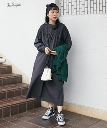 ハイネックシャーリングワンピース　＊◆