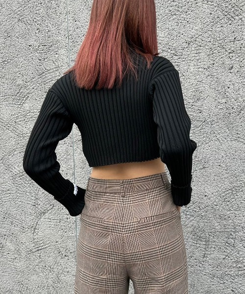FIG&VIPER（フィグアンドバイパー）の「ボトルネックショート丈リブニット（ニット/セーター・レディース・ホワイト/ブラック/ブラウン/ダークブルー・FREE）」の16枚目の写真