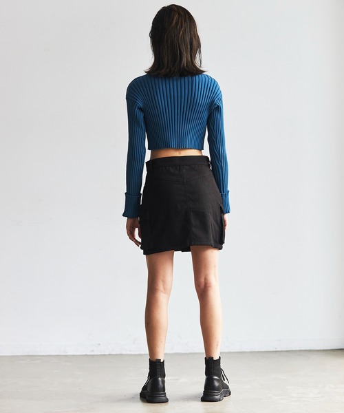 FIG&VIPER（フィグアンドバイパー）の「ボトルネックショート丈リブニット（ニット/セーター・レディース・ホワイト/ブラック/ブラウン/ダークブルー・FREE）」の8枚目の写真