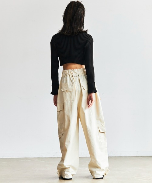 FIG&VIPER（フィグアンドバイパー）の「ボトルネックショート丈リブニット（ニット/セーター・レディース・ホワイト/ブラック/ブラウン/ダークブルー・FREE）」の19枚目の写真