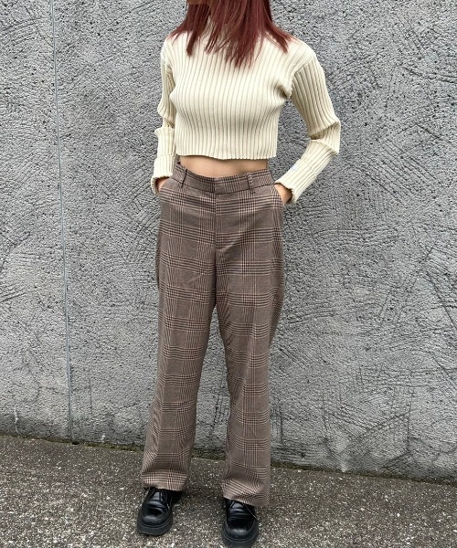 FIG&VIPER（フィグアンドバイパー）の「ボトルネックショート丈リブニット（ニット/セーター・レディース・ホワイト/ブラック/ブラウン/ダークブルー・FREE）」の10枚目の写真