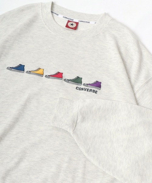 CONVERSE(コンバース)の「CONVERSE/コンバース オーバーサイズ リブライン リンガー ワンポイントロゴ刺繍 スウェットトレーナー トップス レディース メンズ(スウェット・レディース・ダークグリーン/ブラック系その他/ブラック/ホワイト/ホワイト系その他/ベージュ系その他/オートミール/グリーン系その他/ベージュ系その他3/ベージュ系その他2/グリーン系その他2/ブラック系その他2・M/L/LL)」の7枚目の写真