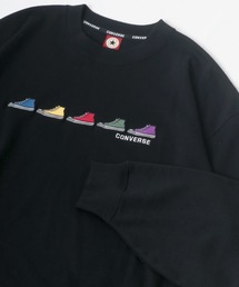 CONVERSE/コンバース オーバーサイズ リブライン リンガー ワンポイントロゴ刺繍 スウェットトレーナー トップス レディース メンズ