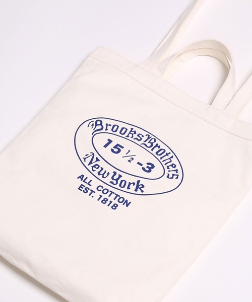 BROOKS BROTHERS(ブルックスブラザーズ)の「【オンラインショップ限定】コットンキャンバス ラベルプリント トートバック(トートバッグ・メンズ・ネイビー/レッド・ONE SIZE)」の16枚目の写真