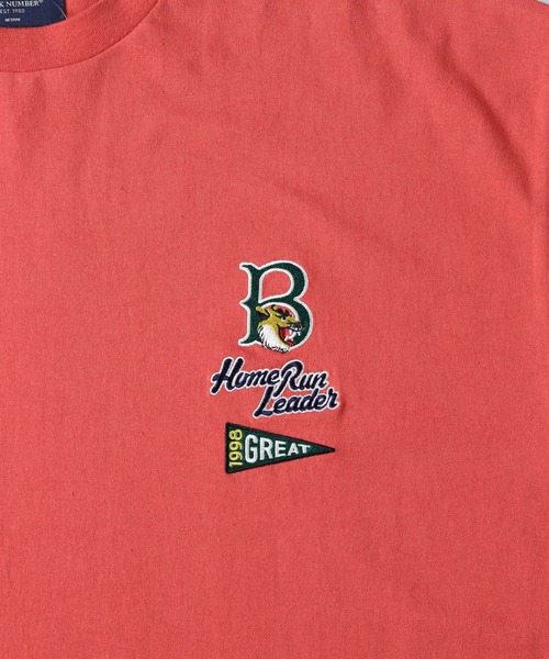 BACK NUMBER（バックナンバー）の「【BACK NUMBER】カレッジワッペンロンＴ（Tシャツ/カットソー・メンズ・ホワイト/オレンジ/ブラック・XL/M/S/L）」の5枚目の写真