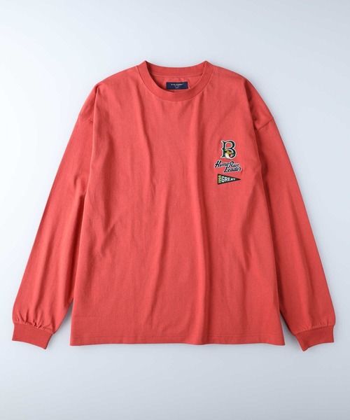 BACK NUMBER（バックナンバー）の「【BACK NUMBER】カレッジワッペンロンＴ（Tシャツ/カットソー・メンズ・ホワイト/オレンジ/ブラック・XL/M/S/L）」の11枚目の写真