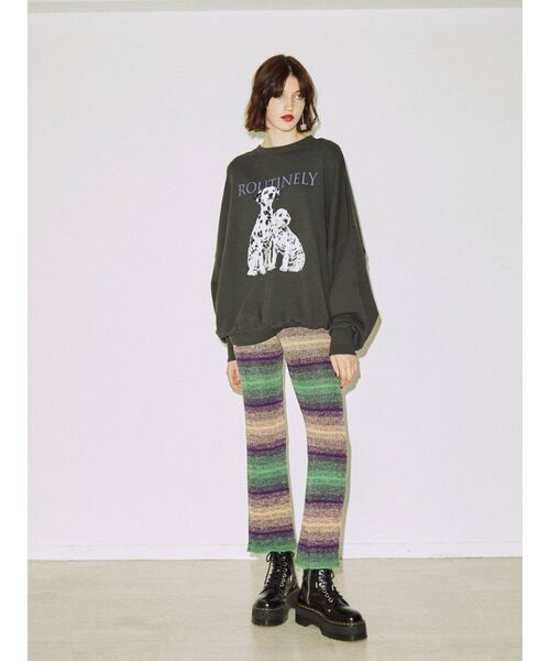 jouetie（ジュエティ）の「dogプリントプルオーバー（スウェット・レディース・ブラック/グレー/レッド・MEDIUM）」の12枚目の写真