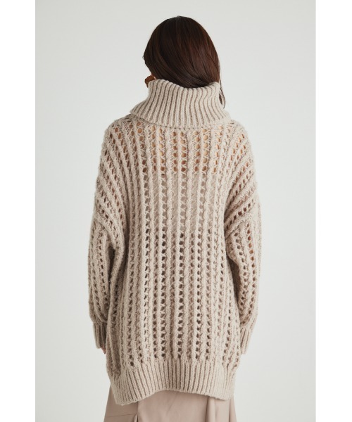 rienda(リエンダ)の「2WAYネッククロシェニットトップス(ニット/セーター・レディース・オレンジ/ベージュ/アイボリー/ブラック・FREE)」の12枚目の写真