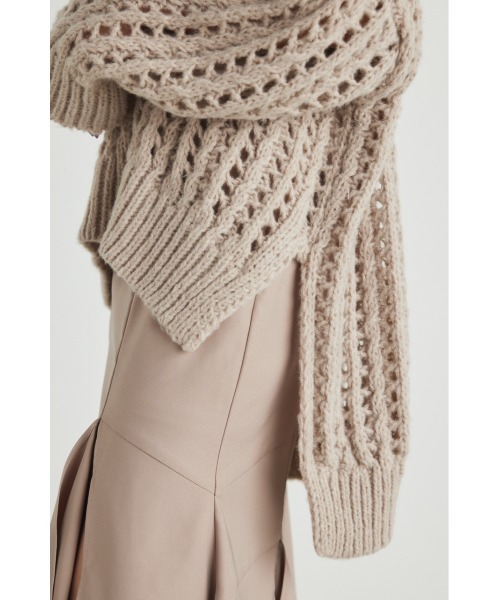 rienda(リエンダ)の「2WAYネッククロシェニットトップス(ニット/セーター・レディース・オレンジ/ベージュ/アイボリー/ブラック・FREE)」の15枚目の写真