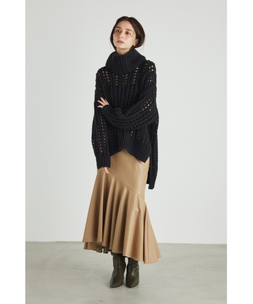 rienda(リエンダ)の「2WAYネッククロシェニットトップス(ニット/セーター・レディース・オレンジ/ベージュ/アイボリー/ブラック・FREE)」の20枚目の写真